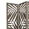 Homeroots 3 Panel Grey Room Divider with Tropical leaf 376794 - alternate 4